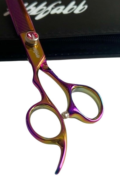 Abbfabb Grooming Scissors Ltd Left Handed 7" 50 Teeth Blending Dog Grooming Scissor-blender-lefty blender-lefty thinner-lefty thinning shear-lefty shears-left-handed scissors-blending shears-blending shears-left handed blenders-scissors-thinners